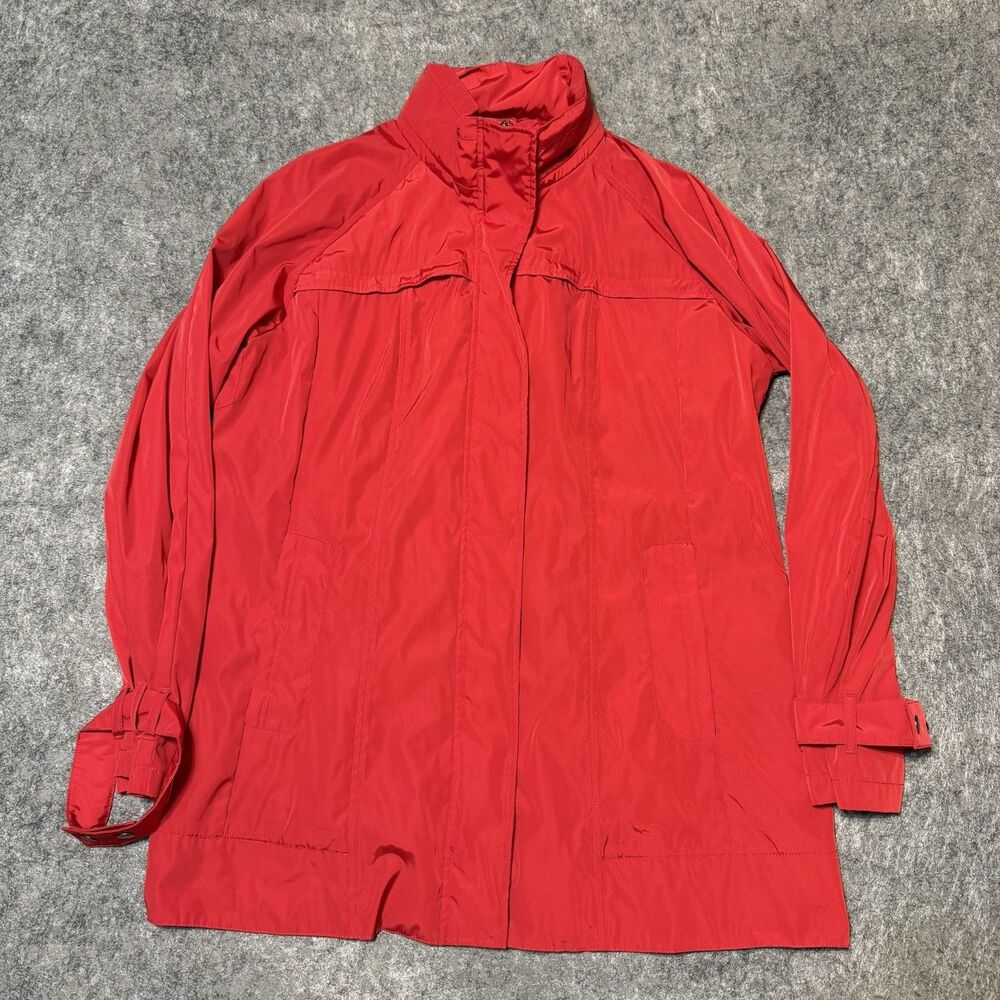 Orvis Rain Jacket Womens XL Red Waterproof Lightweight Packable Windbreaker